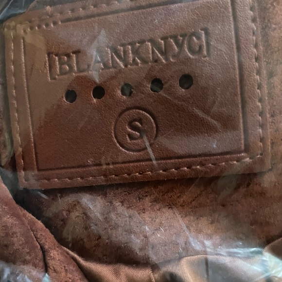 NWT Blank NYC 100% Suede Leather Moto Jacket Red Brick Color Size S - Picture 5 of 7